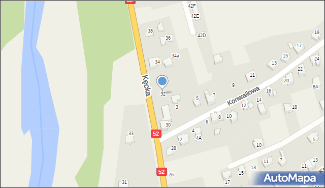 Czaniec, Kęcka, 32, mapa Czaniec