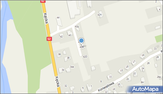 Czaniec, Kęcka, 42E, mapa Czaniec