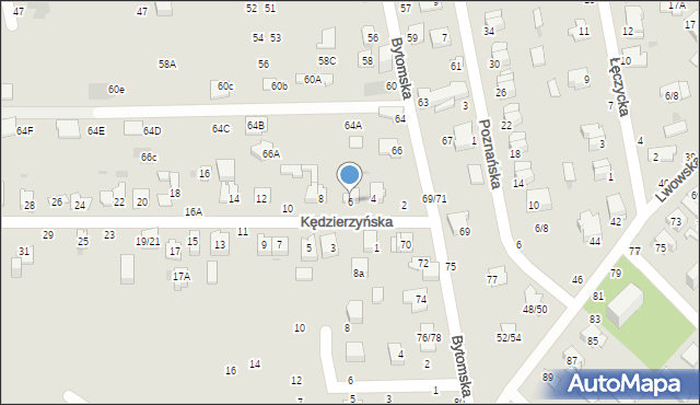 Częstochowa, Kędzierzyńska, 6, mapa Częstochowy
