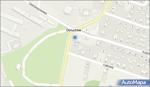 Doruchów, Kępińska, 1, mapa Doruchów