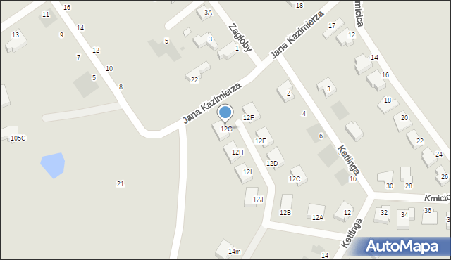 Gdynia, Ketlinga, 12G, mapa Gdyni