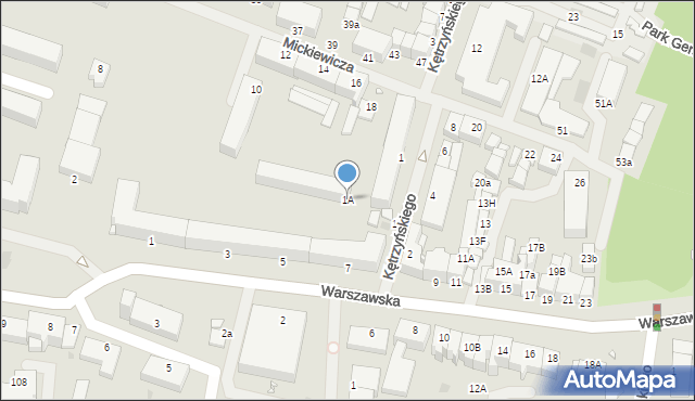 Giżycko, Kętrzyńskiego Wojciecha, 1A, mapa Giżycko