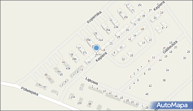 Gwiazdowo, Keplera Jana, 17, mapa Gwiazdowo