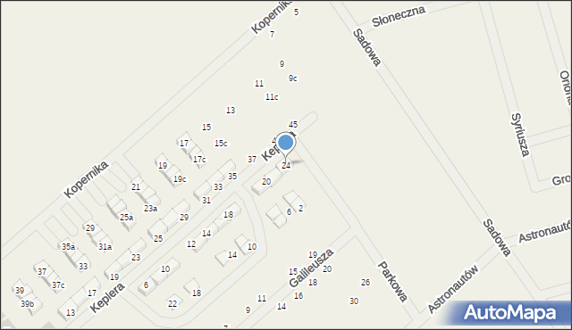 Gwiazdowo, Keplera Jana, 24, mapa Gwiazdowo