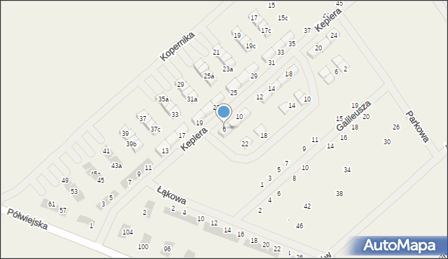 Gwiazdowo, Keplera Jana, 6, mapa Gwiazdowo