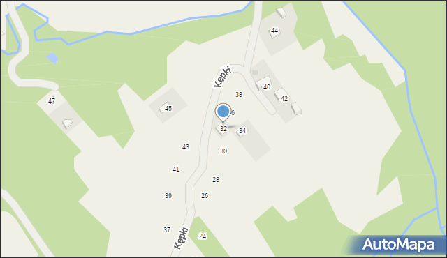 Izdebnik, Kępki, 32, mapa Izdebnik