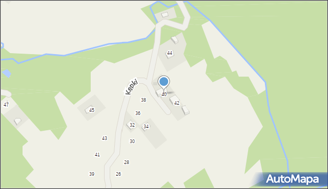 Izdebnik, Kępki, 40, mapa Izdebnik