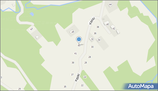 Izdebnik, Kępki, 43, mapa Izdebnik