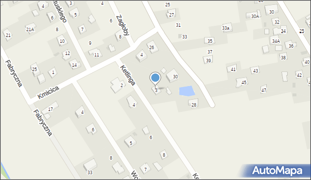 Jaktorów, Ketlinga, 3, mapa Jaktorów