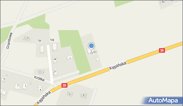 Kamienna, Kępińska, 11, mapa Kamienna