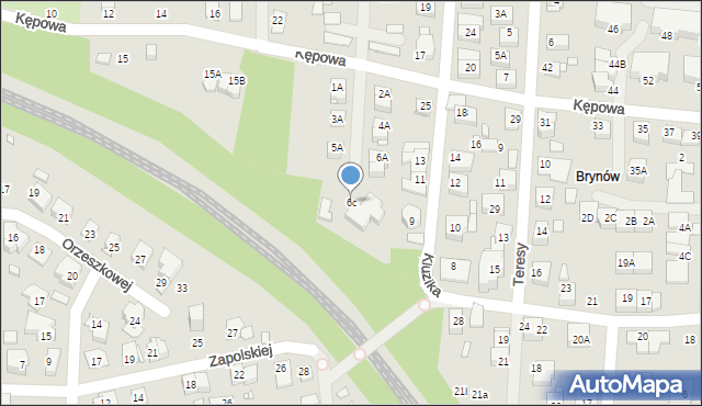 Katowice, Kępowa, 6c, mapa Katowic