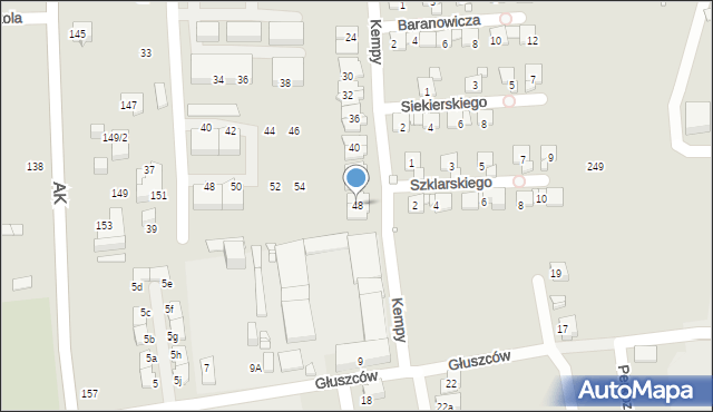 Katowice, Kempy Konstantego, 48, mapa Katowic