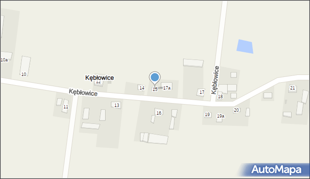 Kębłowice, Kębłowice, 15, mapa Kębłowice