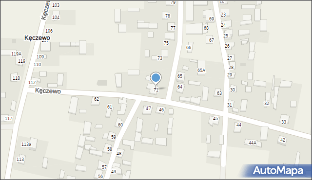 Kęczewo, Kęczewo, 71, mapa Kęczewo