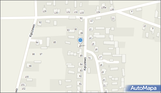 Kęczewo, Kęczewo, 87, mapa Kęczewo