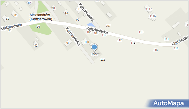 Kędzierówka, Kędzierówka, 100a, mapa Kędzierówka