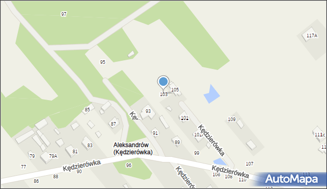 Kędzierówka, Kędzierówka, 103, mapa Kędzierówka