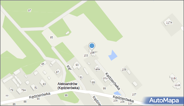 Kędzierówka, Kędzierówka, 105, mapa Kędzierówka