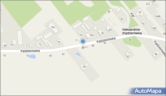 Kędzierówka, Kędzierówka, 86, mapa Kędzierówka