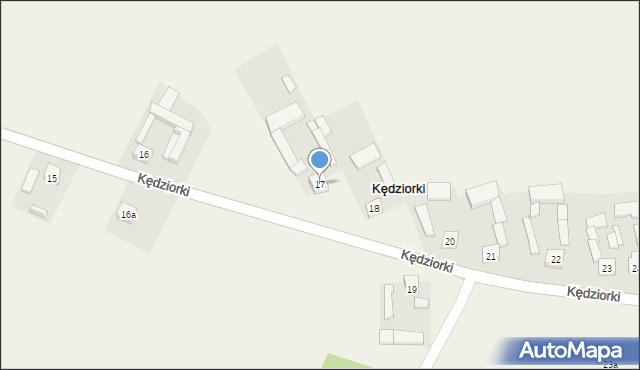 Kędziorki, Kędziorki, 17, mapa Kędziorki