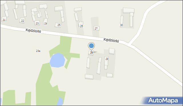 Kędziorki, Kędziorki, 28, mapa Kędziorki