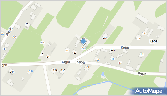 Kępa, Kępa, 22a, mapa Kępa