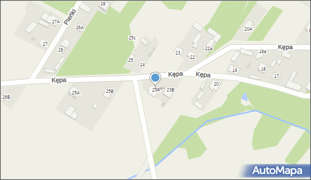 Kępa, Kępa, 23A, mapa Kępa