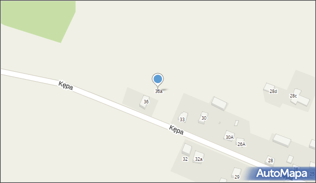 Kępa, Kępa, 36a, mapa Kępa