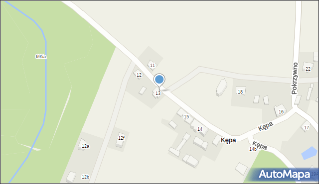 Kępa, Kępa, 13a, mapa Kępa