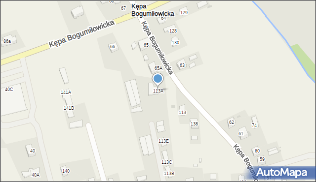 Kępa Bogumiłowicka, Kępa Bogumiłowicka, 113A, mapa Kępa Bogumiłowicka