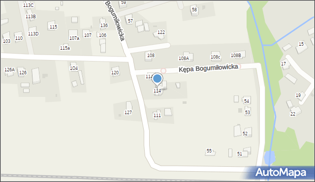 Kępa Bogumiłowicka, Kępa Bogumiłowicka, 114, mapa Kępa Bogumiłowicka