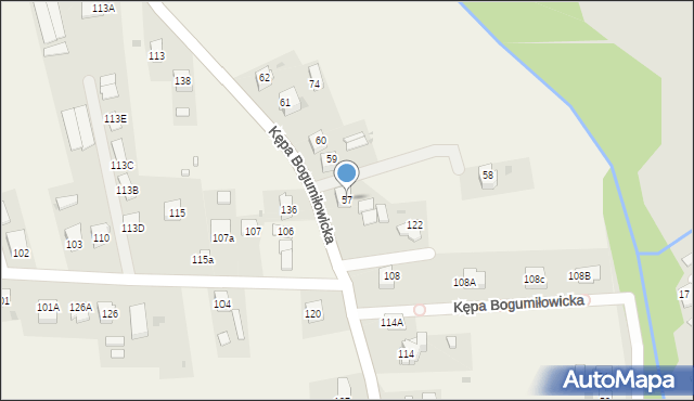 Kępa Bogumiłowicka, Kępa Bogumiłowicka, 57, mapa Kępa Bogumiłowicka