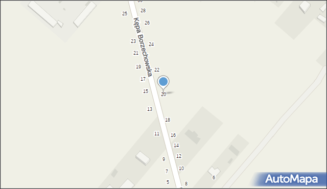 Kępa Borzechowska, Kępa Borzechowska, 20, mapa Kępa Borzechowska