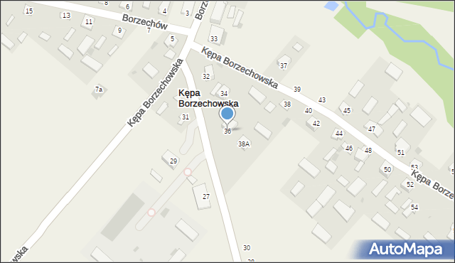 Kępa Borzechowska, Kępa Borzechowska, 36, mapa Kępa Borzechowska