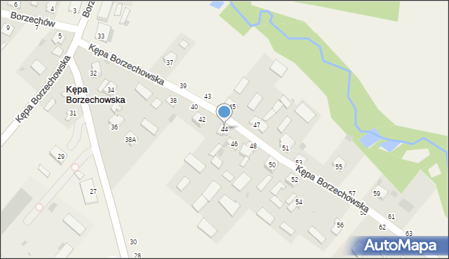 Kępa Borzechowska, Kępa Borzechowska, 44, mapa Kępa Borzechowska
