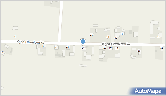 Kępa Chwałowska, Kępa Chwałowska, 14, mapa Kępa Chwałowska