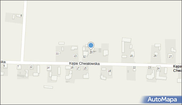 Kępa Chwałowska, Kępa Chwałowska, 20, mapa Kępa Chwałowska