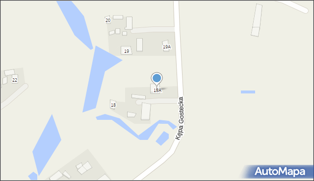 Kępa Gostecka, Kępa Gostecka, 18A, mapa Kępa Gostecka