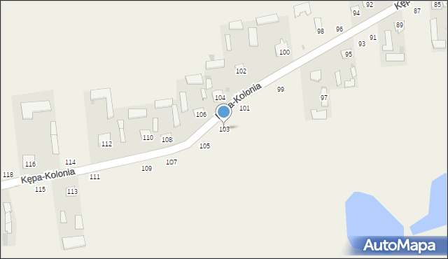 Kępa-Kolonia, Kępa-Kolonia, 103, mapa Kępa-Kolonia