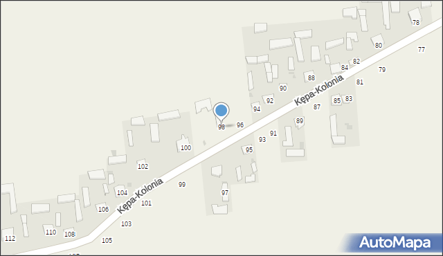 Kępa-Kolonia, Kępa-Kolonia, 98, mapa Kępa-Kolonia