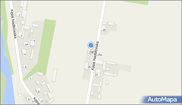 Kępa Nadbrzeska, Kępa Nadbrzeska, 25B, mapa Kępa Nadbrzeska