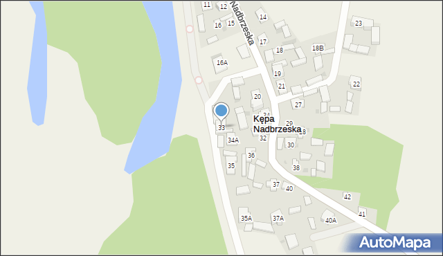 Kępa Nadbrzeska, Kępa Nadbrzeska, 33, mapa Kępa Nadbrzeska