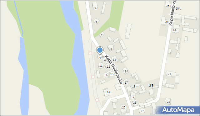 Kępa Nadbrzeska, Kępa Nadbrzeska, 9, mapa Kępa Nadbrzeska