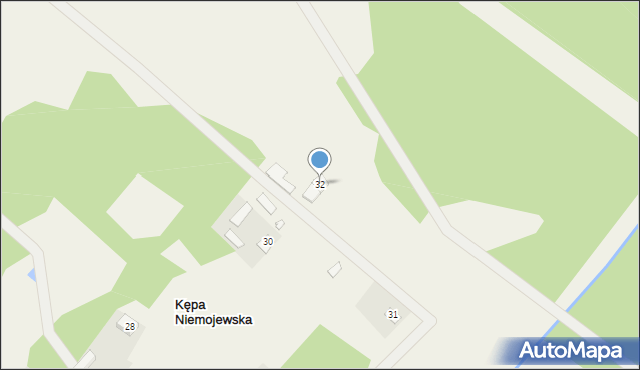 Kępa Niemojewska, Kępa Niemojewska, 32, mapa Kępa Niemojewska