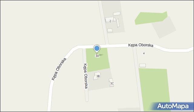 Kępa Oborska, Kępa Oborska, 3A, mapa Kępa Oborska