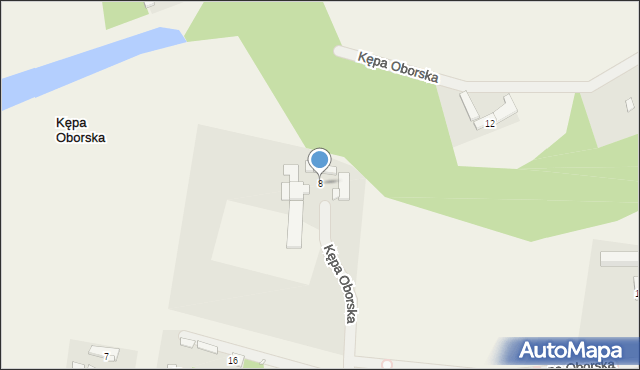 Kępa Oborska, Kępa Oborska, 8, mapa Kępa Oborska