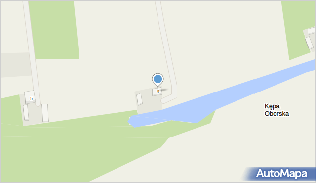 Kępa Oborska, Kępa Oborska, 9, mapa Kępa Oborska