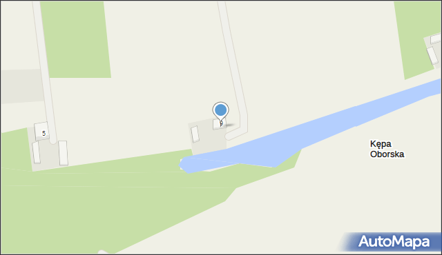 Kępa Oborska, Kępa Oborska, 9A, mapa Kępa Oborska
