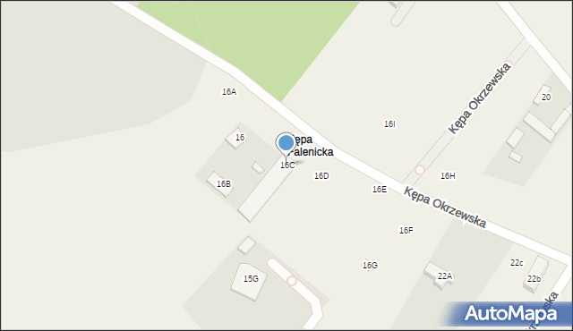 Kępa Okrzewska, Kępa Okrzewska, 16C, mapa Kępa Okrzewska