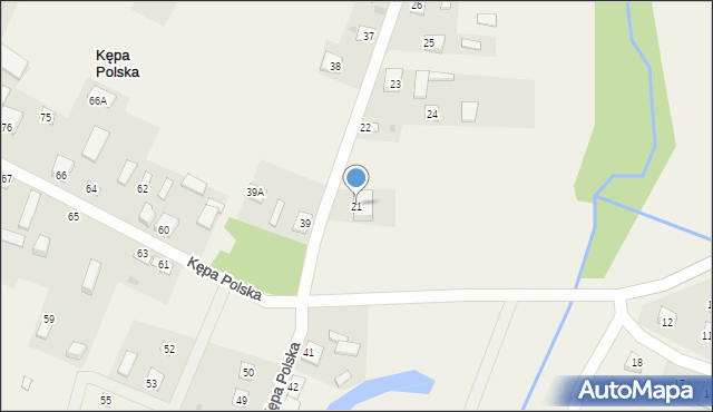 Kępa Polska, Kępa Polska, 21, mapa Kępa Polska